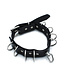 Kiotos Leather Verstelbare Zwarte Leren Halsband met D-Ringen – Voor Rollenspellen en Fashion