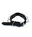 Kiotos Leather Adjustable Black Leather Collar with D-Rings – Stylish & Durable