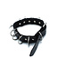Kiotos Leather Verstelbare Zwarte Leren Halsband met D-Ringen – Voor Rollenspellen en Fashion