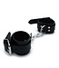 Kiotos Leather Stylish Black Leather Handcuffs with Chain - Adjustable & Durable