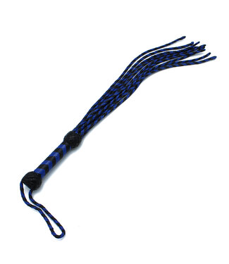 Kiotos Leather Leren Zweep Negen Staarten Zwart & Blauw – 66 cm voor Stijlvolle Controle