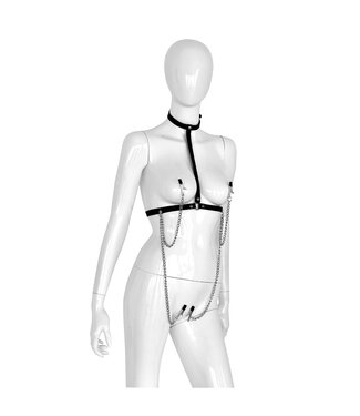 Kiotos Leather Leather Collar Box with 4 Clamps - BDSM Stimulation Accessory