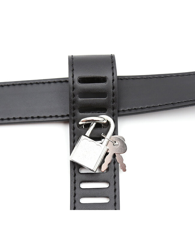 Kiotos Leather Leather Chastity Trousers with 3 Padlocks - Secure & Comfortable Fit