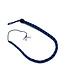 Kiotos Leather Stylish 90cm Black & Blue Leather Whip - Durable & Versatile