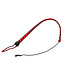 Kiotos Leather Stylish Black & Red Leather Whip - 145 cm Durable Design