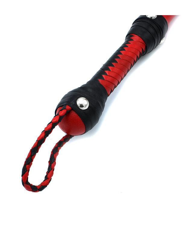 Kiotos Leather Stilvolle Rote Lederpeitsche Sultan 76 cm – Langlebig & Präzise