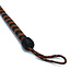 Kiotos Leather Stijlvolle Leren Zweep 90 cm Zwart en Bruin - Duurzaam & Perfect voor Impact