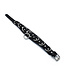 Kiotos Leather Stijlvolle Zwarte Leren Deluxe Halsband met O- en D-Ringen - 56 cm
