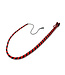 Kiotos Leather Durable Black & Red Leather Whip 165 cm - Stylish & Versatile