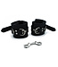 Kiotos Leather Comfortable Black Leather Padded Wrist Cuffs for Secure Restraint