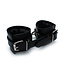 Kiotos Leather Comfortable Black Leather Padded Wrist Cuffs for Secure Restraint
