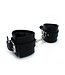 Kiotos Leather Comfortable Black Leather Padded Wrist Cuffs for Secure Restraint