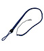 Kiotos Leather Durable Black & Blue Leather Whip 140 cm - Stylish Impact Play Accessory