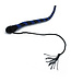 Kiotos Leather Durable Black & Blue Leather Whip 140 cm - Stylish Impact Play Accessory