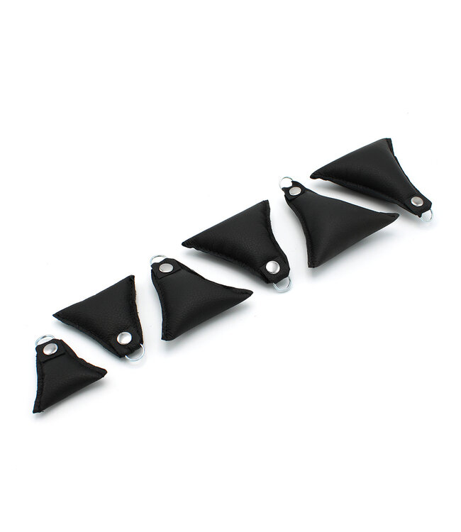 Kiotos Leather Intense BDSM Gewichten Set van Leer – 6 Stukken voor Stijlvolle Sensatie
