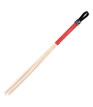 Kiotos Leather Rattan Spanking Paddle Set - 60cm Red Bamboo for Intense Impact