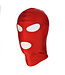 Kiotos Leather Rood Spandex BDSM Masker met 3 Openingen voor Ultimative Fetish Avonturen