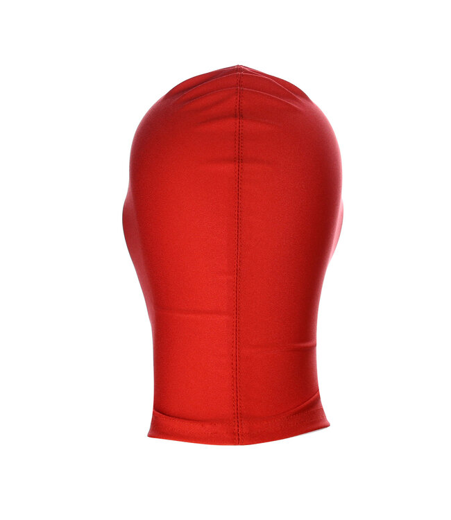 Kiotos Leather Red 3-Hole BDSM Mask - Comfortable Spandex for Fetish Play