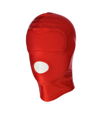 Kiotos Leather Rood Spandex BDSM-Masker met Open Mond | Ideaal voor Fetisj en Bondage
