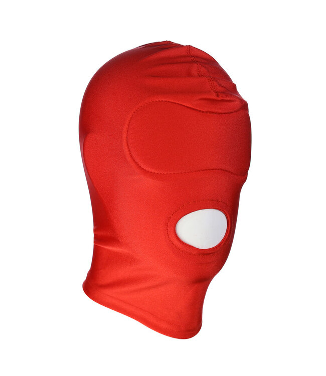 Kiotos Leather Rood Spandex BDSM-Masker met Open Mond | Ideaal voor Fetisj en Bondage