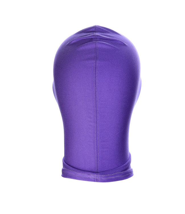 Kiotos Leather Paars Spandex BDSM-Masker met 3 Openingen voor Ultiem Genot