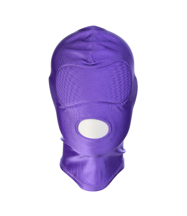Kiotos Leather Bequeme lila BDSM-Mundkappe aus Spandex für Fetisch und Bondage