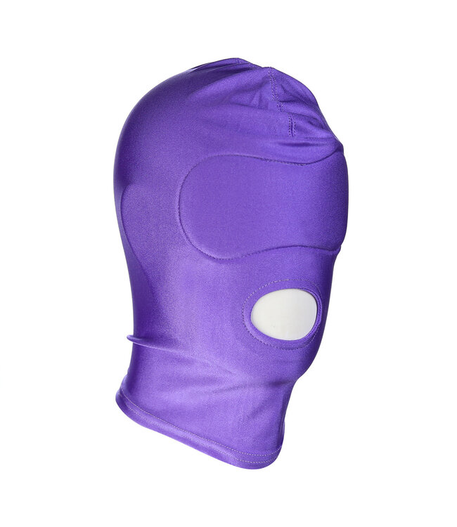 Kiotos Leather Purple BDSM Face Mask - Soft, Stretchy & Ideal for Fetish Fun