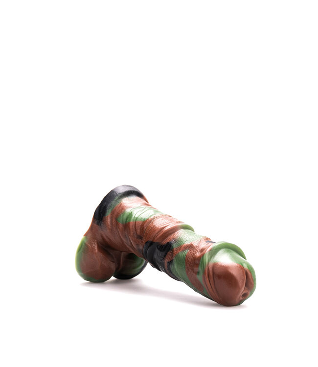 Kiotos Revolt Green Army Kiotos Revolt Green Army – 16,5 cm Silicone Dildo met Legerlook en Flexibiliteit
