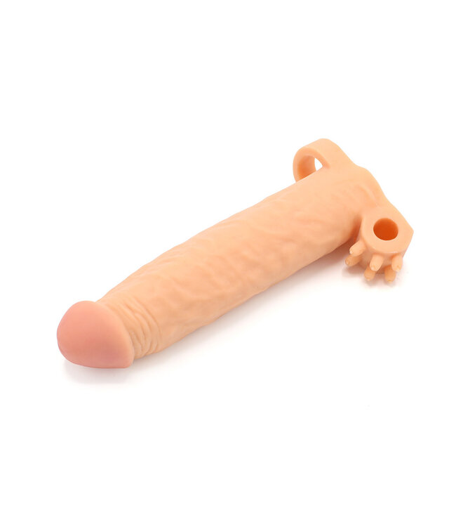 Kiotos Sleeves Kiotos Realistische Penis Sleeve met Vibrator & Ball Stretcher voor Intense Sensatie