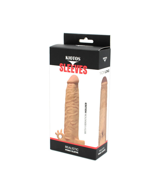 Kiotos Sleeves Kiotos Realistische Hülle 19 cm mit Vibrator & Ballstretcher - Komfort und Spaß