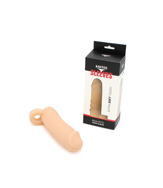 Kiotos Sleeves Kiotos Realistische Penishülle 16 cm mit Ballstretcher – Extra weich