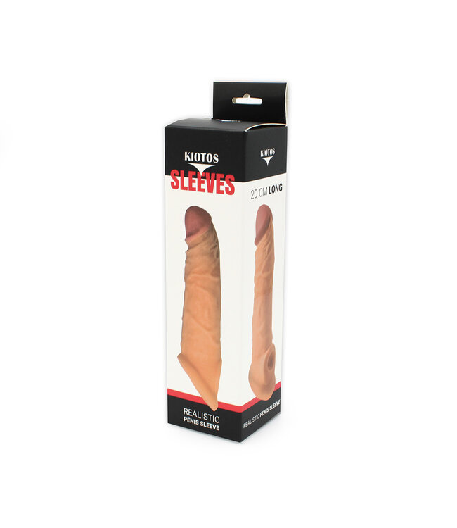 Kiotos Sleeves Kiotos Realistische Penis Sleeve 20 cm - Voor Ongeëvenaarde Plezierervaring