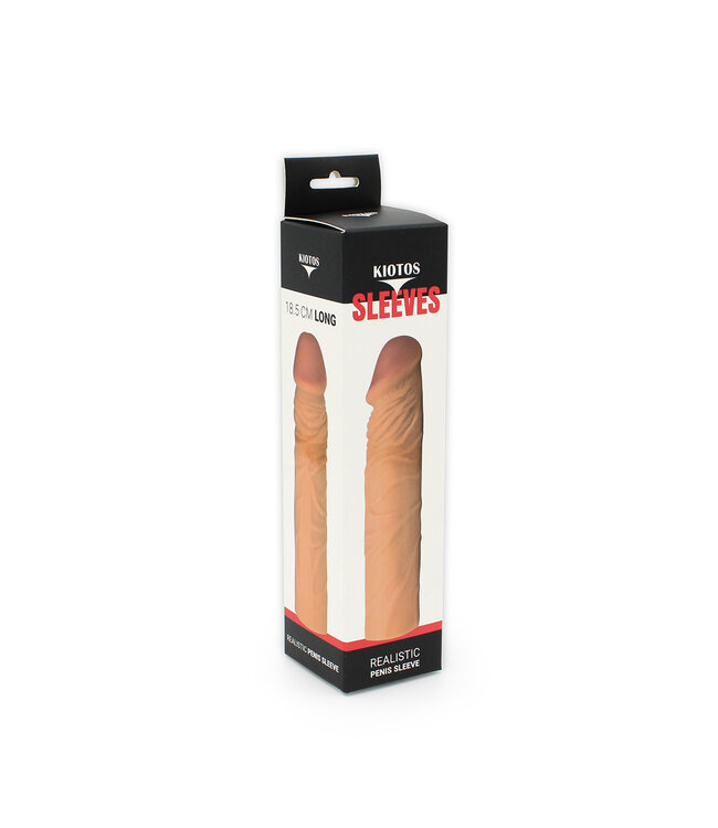 Kiotos Sleeves Kiotos Realistic Penis Sleeve 18.5 cm - Soft, Stretchy and Comfortable
