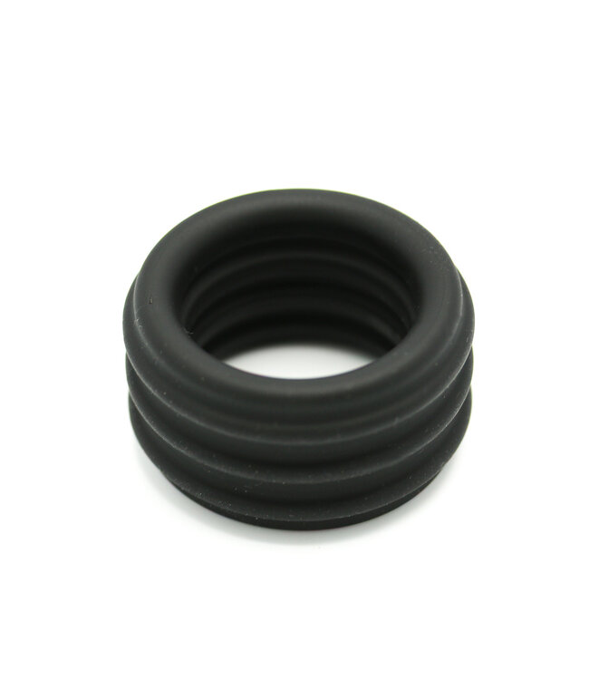 Kiotos Sport Balls 2-in-1 Flexible Silicone Cock Ring & Stretcher - Black & Red Design