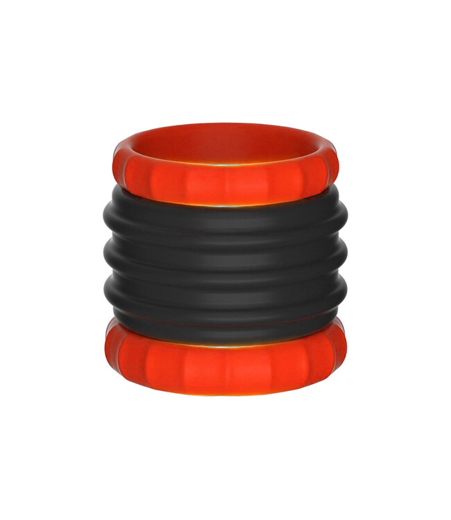 Kiotos Sport Balls 2-in-1 Silikon-Cockring & Stretcher Schwarz - Flexibel und Stark