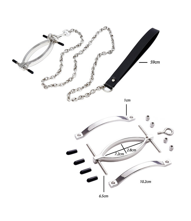 Kiotos Steel Verfijn je Sensaties met de Clitklem en Ketting - Voor Onvergetelijke Controle!