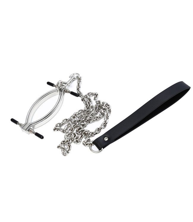 Kiotos Steel Adjustable Clit Clamp with Leash Chain for Ultimate Stimulation