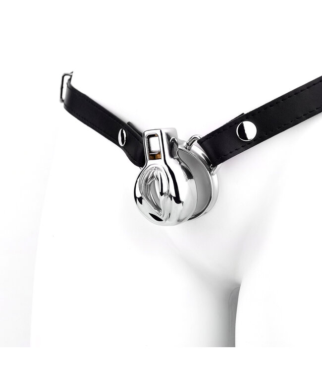 Kiotos Steel Elegant Ultra-Short Vulva Chastity Device with Adjustable Strap