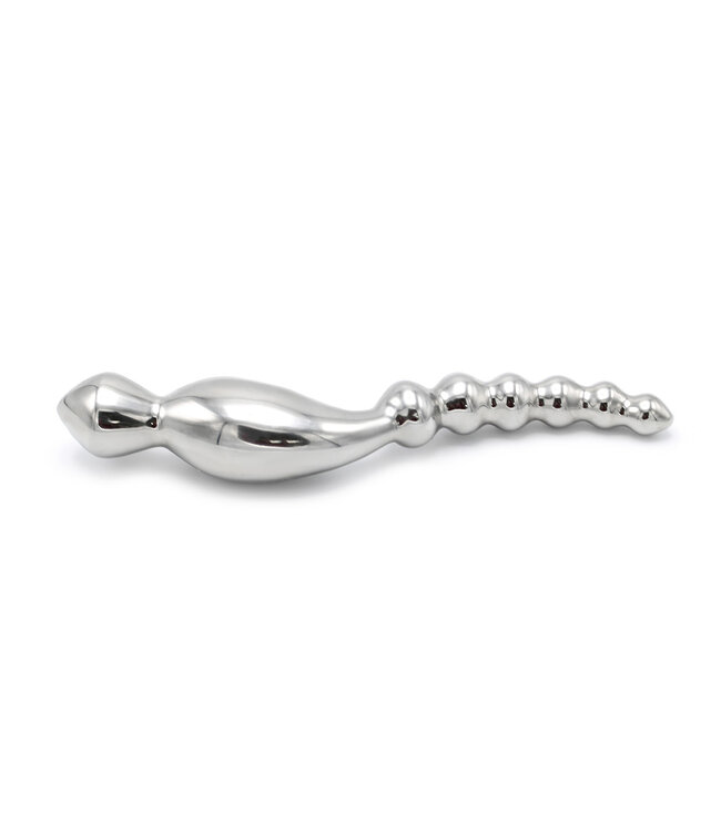 Kiotos Steel Curve Steel Dildo Ridges 22 cm – Handgemaakte Stalen Plezier met Unieke Ribbelstructuur