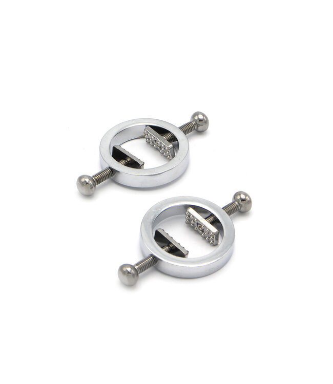 Kiotos Steel Adjustable Nipple Clamps with Screws for Intense Stimulation