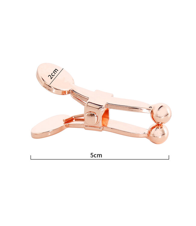 Kiotos Steel Roségoldene Nippelklemmen mit Kugelspitzen – Luxus & Komfort pur!