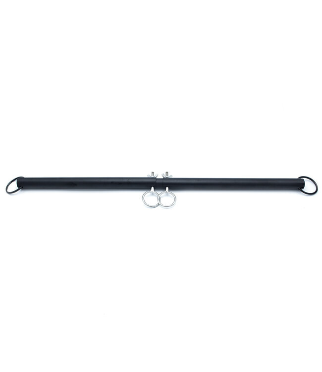 Kiotos Steel Black Adjustable Stainless Steel Spreader Bar for BDSM Play - 65-98 cm