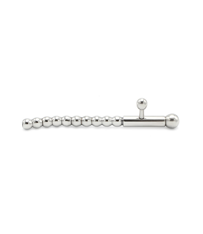 Kiotos Steel Kiotos Hollow Penis Plug with Buttons - Stainless Steel 8mm x 10.9cm