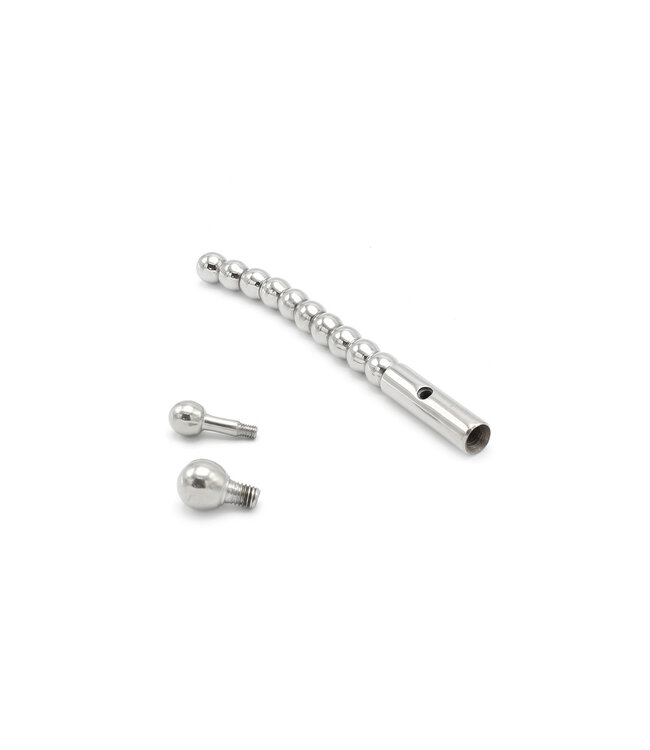 Kiotos Steel Hohler Penisplug aus Edelstahl mit 2 Knöpfen - Premium-Vergnügen 8 mm