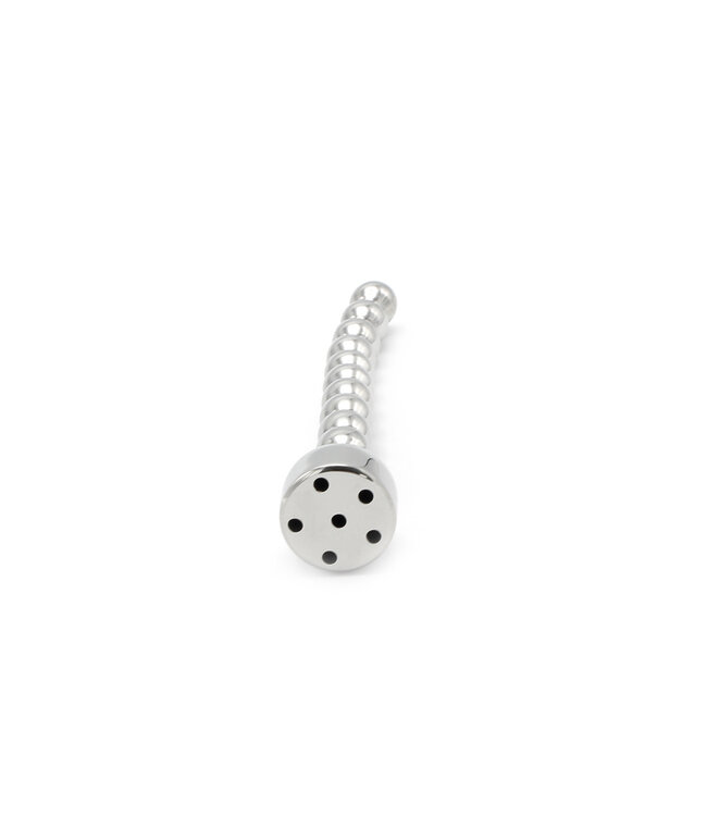 Kiotos Steel Luxe Holle Kraalvormige Penis Doucheplug 8mm van Kiotos - Intens Genot