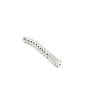 Kiotos Steel Beaded Stainless Steel Penis Plug 10mm - Curved for Maximum Pleasure