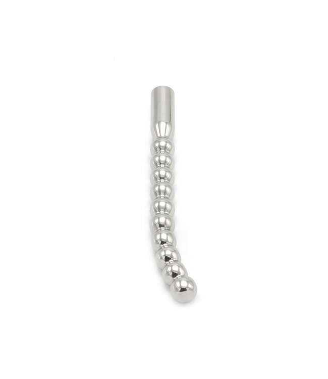 Kiotos Steel Beaded Stainless Steel Penis Plug 10mm - Curved for Maximum Pleasure