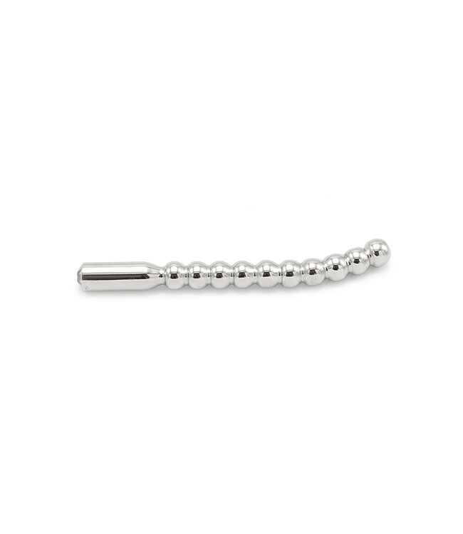 Kiotos Steel Beaded Stainless Steel Penis Plug 10mm - Curved for Maximum Pleasure