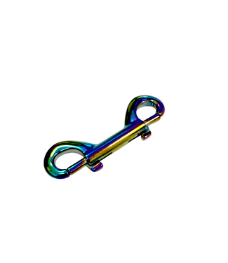 Kiotos Steel Double Rainbow Carabiner - Durable Bondage Accessory with Snap Hooks