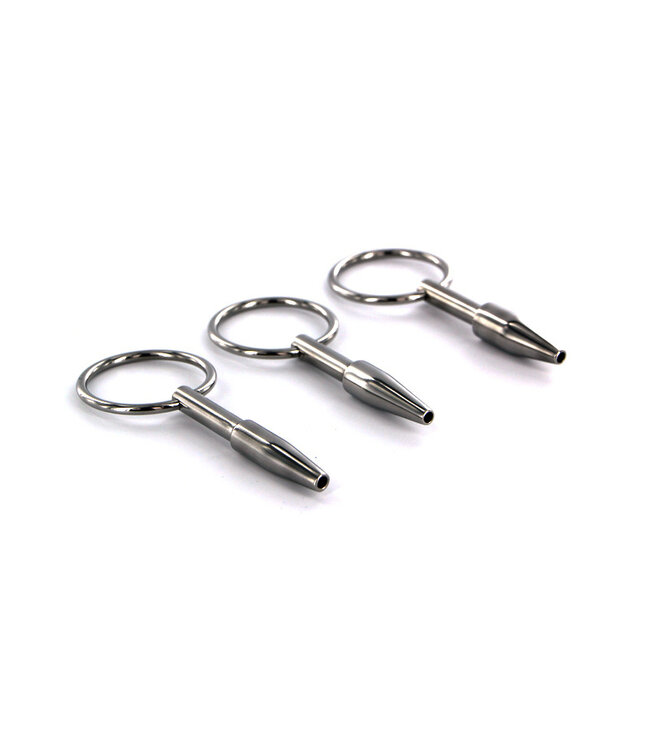 Kiotos Steel Holle Mini Fucker Penis Plug 8 mm - Comfortabel Roestvrij Staal met Veiligheidsring